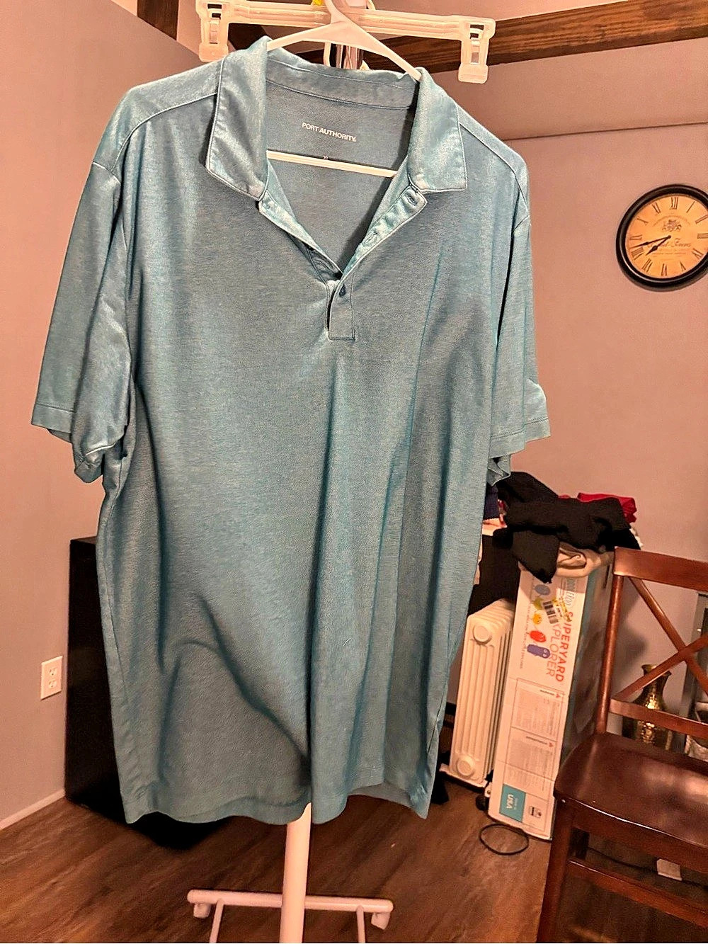 Port Authority Men's Polo Shirt in Blue Size XL